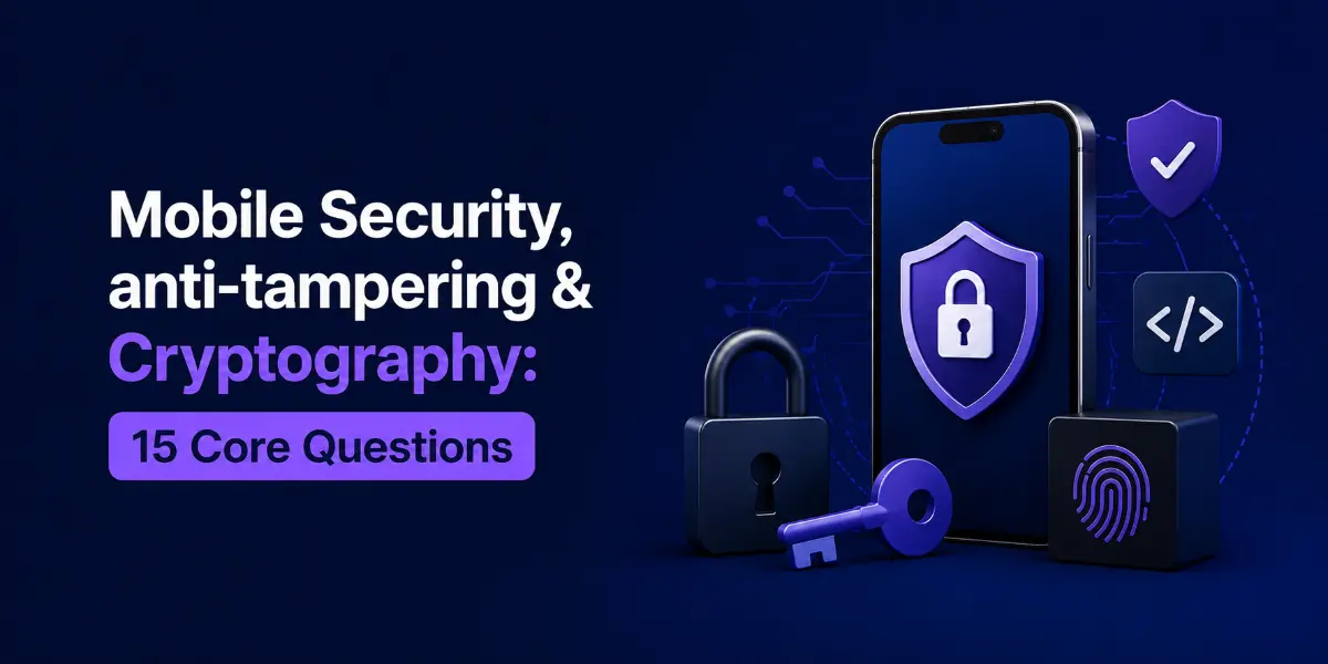 Mobile Security, anti-tampering & Cryptography: 15 Core Questions